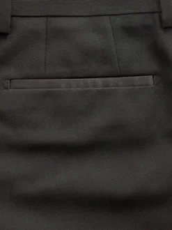 Black Skinny Fit Tuxedo Suit Trousers