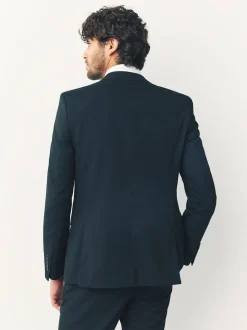 Black Skinny Fit Two Button Suit Jacket