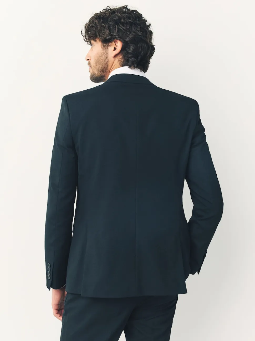 Black Skinny Fit Two Button Suit Jacket