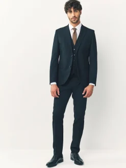 Black Skinny Fit Two Button Suit Jacket
