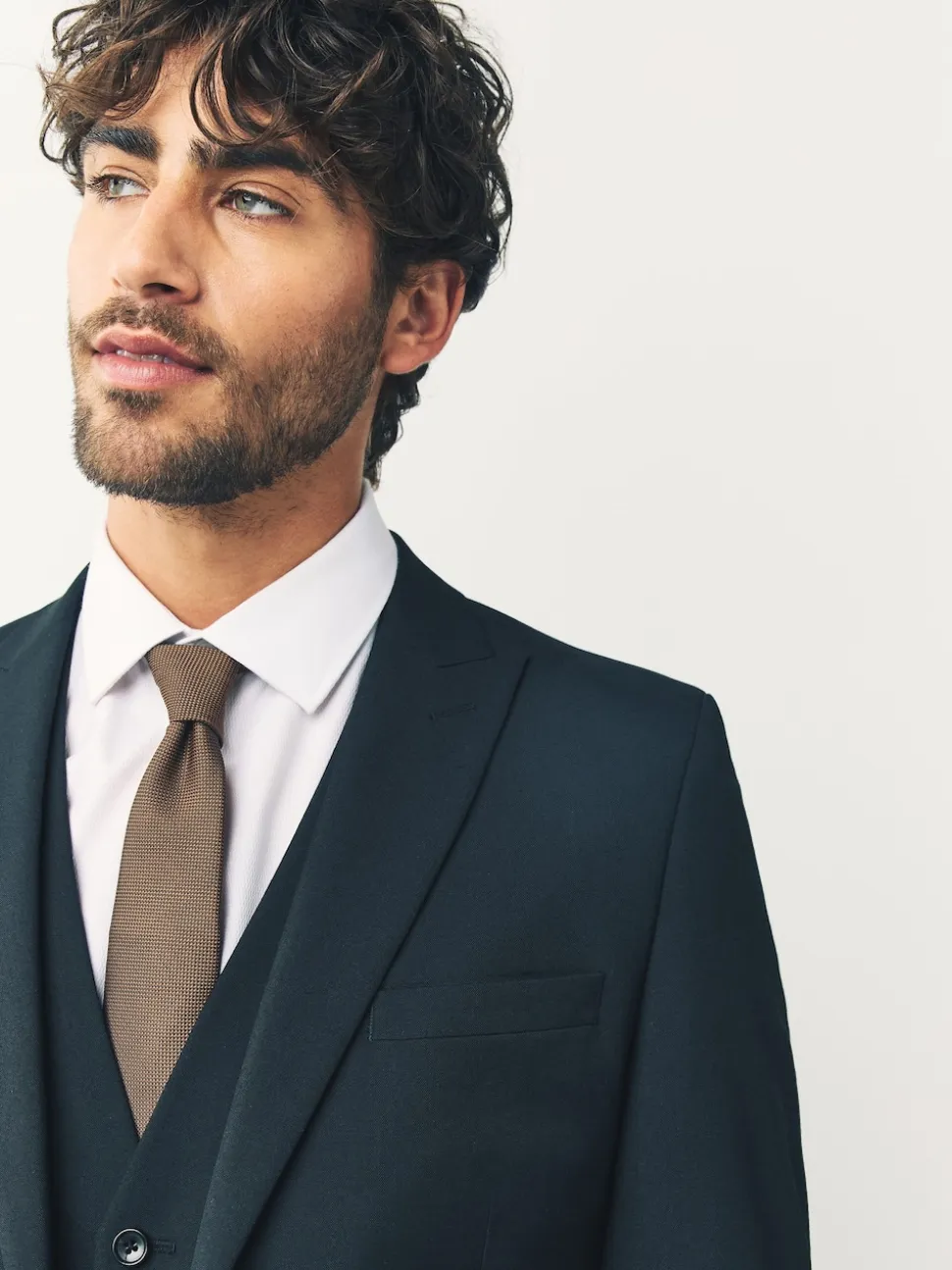 Black Skinny Fit Two Button Suit Jacket