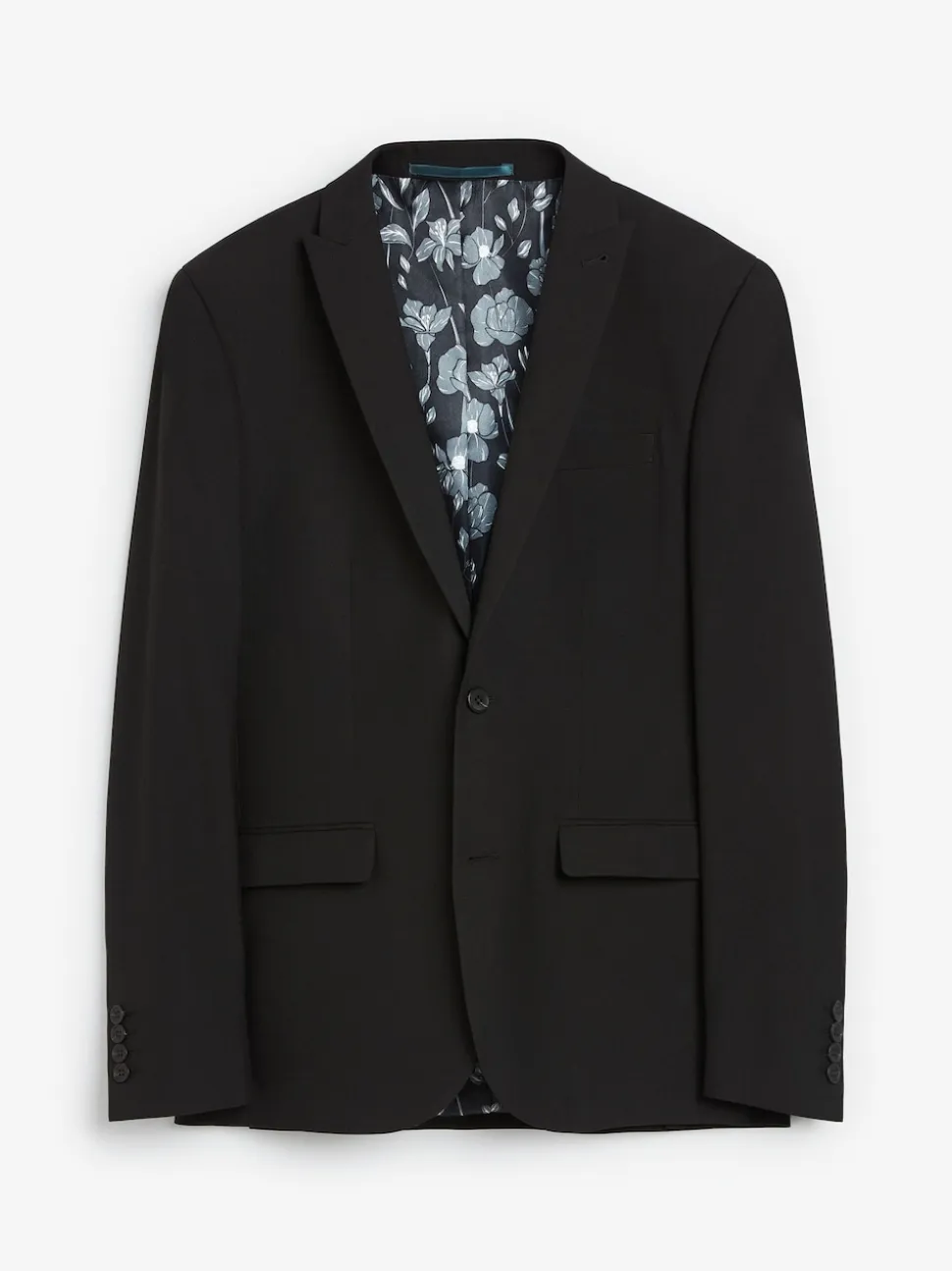 Black Skinny Fit Two Button Suit Jacket