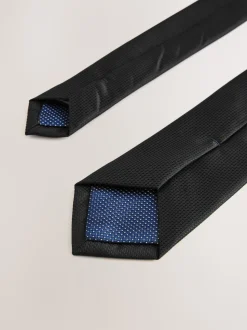 Black Skinny Textured Tie