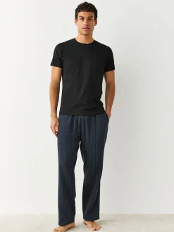 Black Slim Fit 100% Cotton Layering T-Shirts 5 Pack