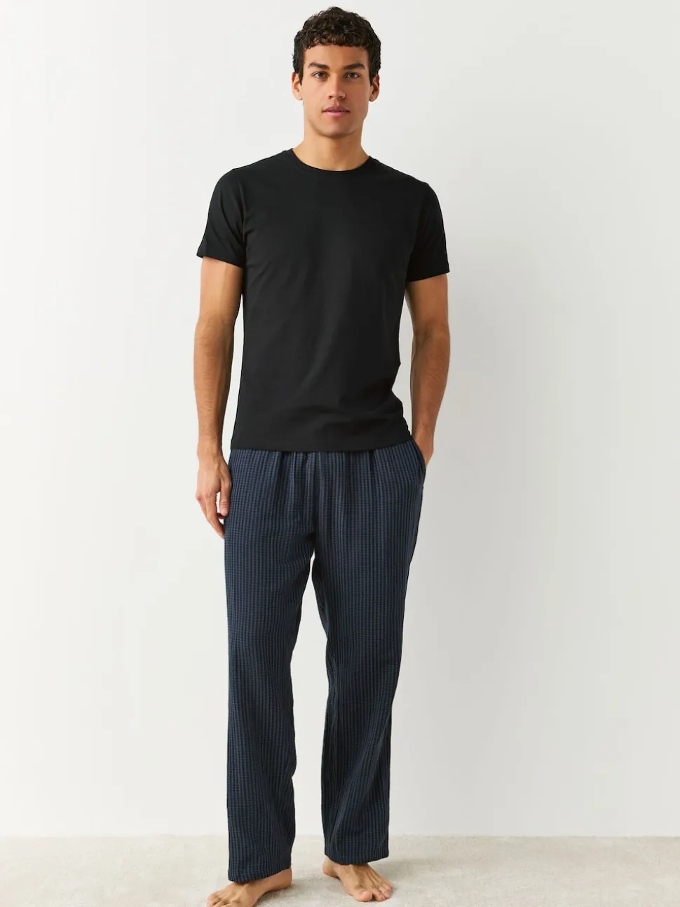 Black Slim Fit 100% Cotton Layering T-Shirts 5 Pack