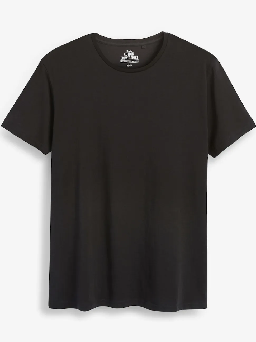Black Slim Fit 100% Cotton Layering T-Shirts 5 Pack