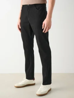 Black Slim Fit 5 Pocket Soft Touch Trousers