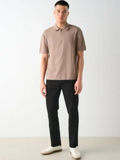 Black Slim Fit 5 Pocket Soft Touch Trousers