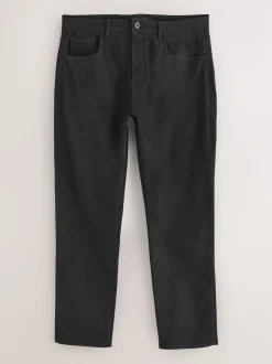 Black Slim Fit 5 Pocket Soft Touch Trousers