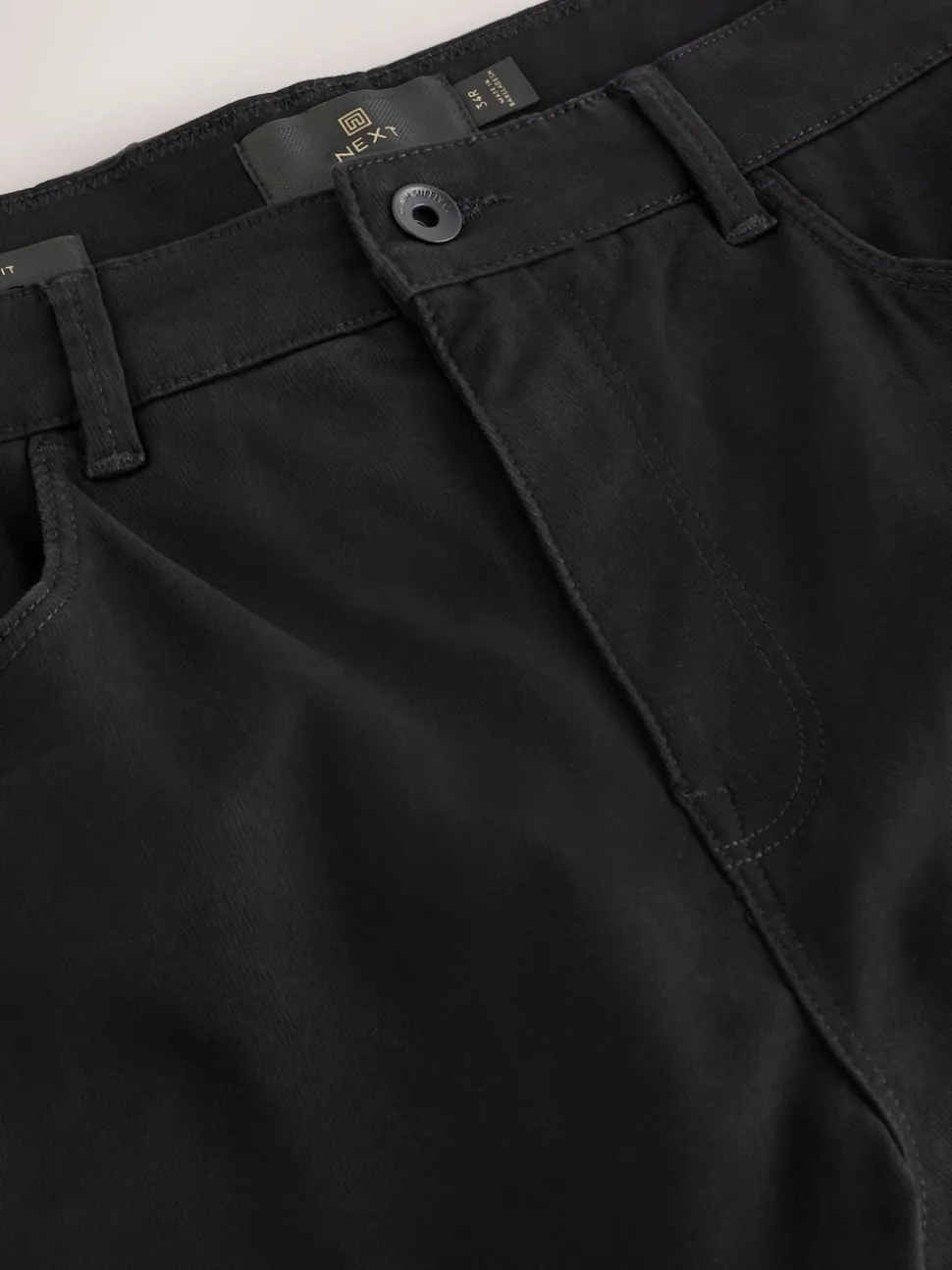 Black Slim Fit 5 Pocket Soft Touch Trousers