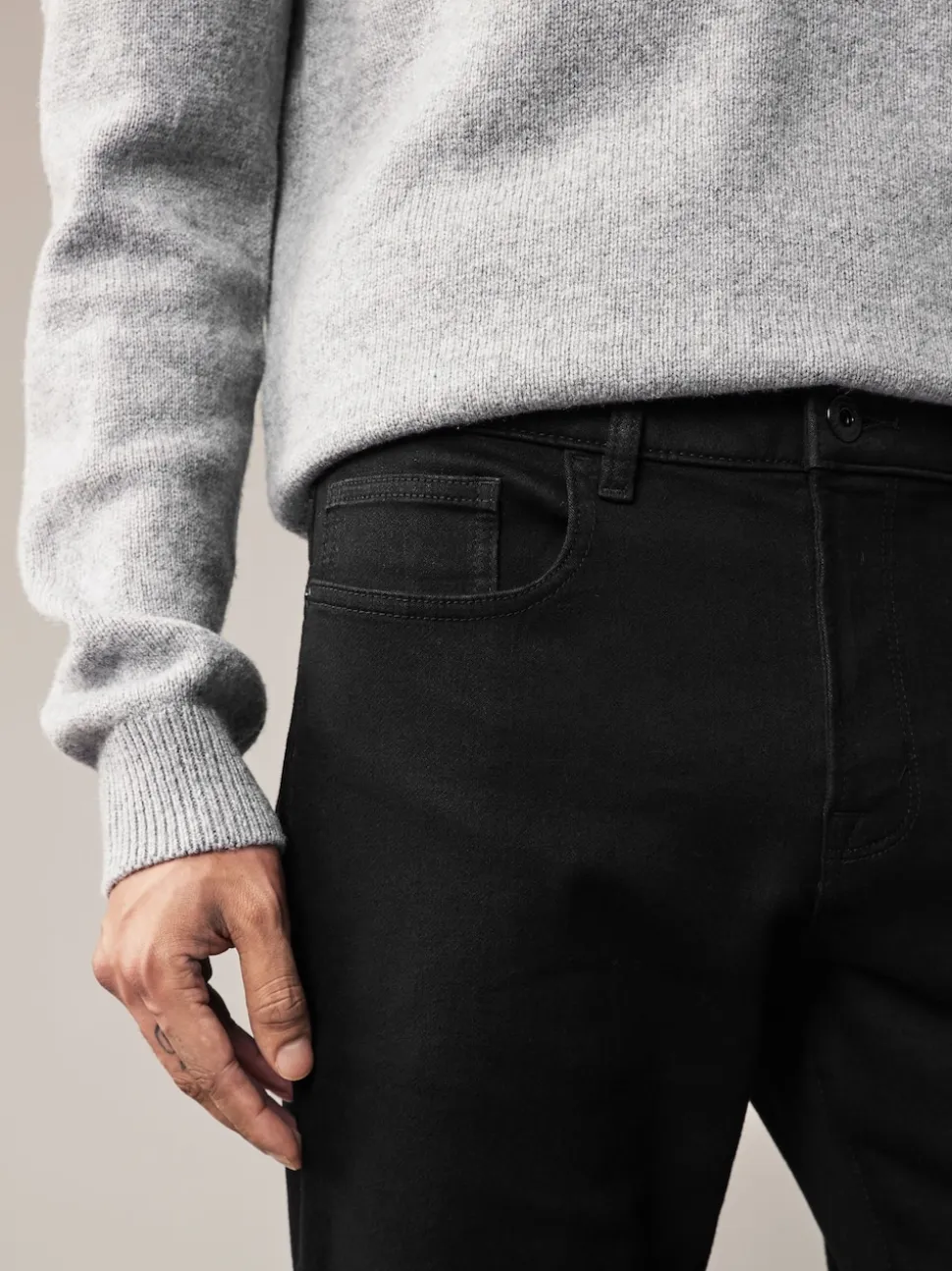 Black Slim Fit Comfort Stretch Jeans