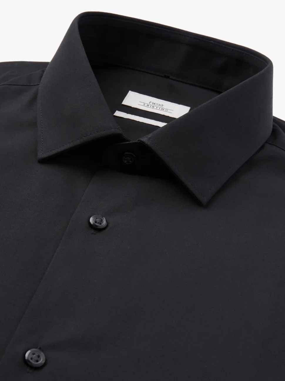 Black Slim Fit Easy Care Single Cuff Smart Shirt