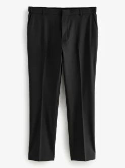 Black Slim Fit Elasticated Waist Motionflex Stretch Smart Trousers