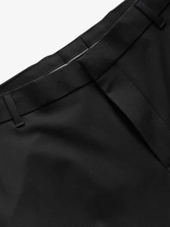 Black Slim Fit Elasticated Waist Motionflex Stretch Smart Trousers