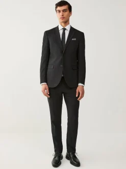 Black Slim Fit Essential Suit Jacket