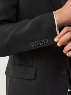Black Slim Fit Essential Suit Jacket