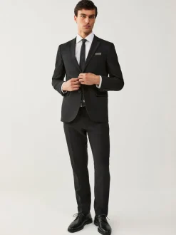 Black Slim Fit Essential Suit Trousers