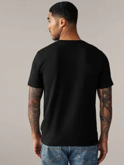 Black Slim Fit Essential V-Neck T-Shirt