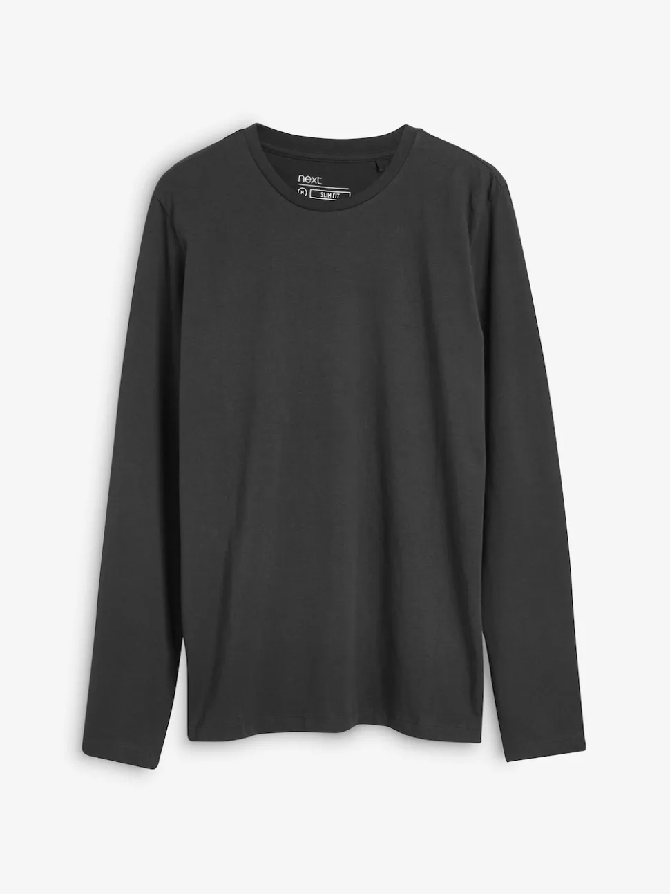 Black Slim Fit Long Sleeve Crew Neck T-Shirt