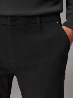 Black Slim Fit Motionflex Chino Trousers