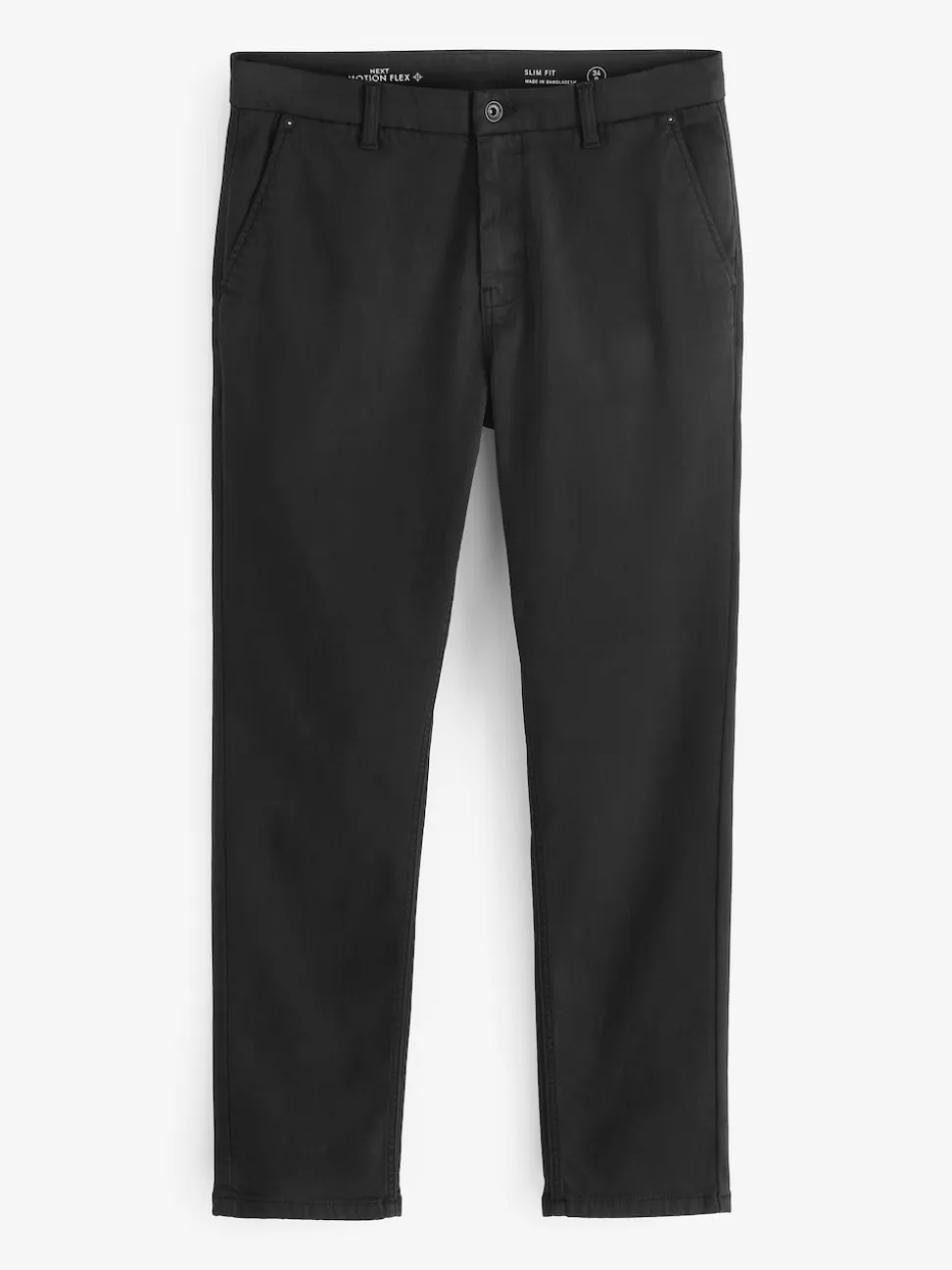 Black Slim Fit Motionflex Chino Trousers