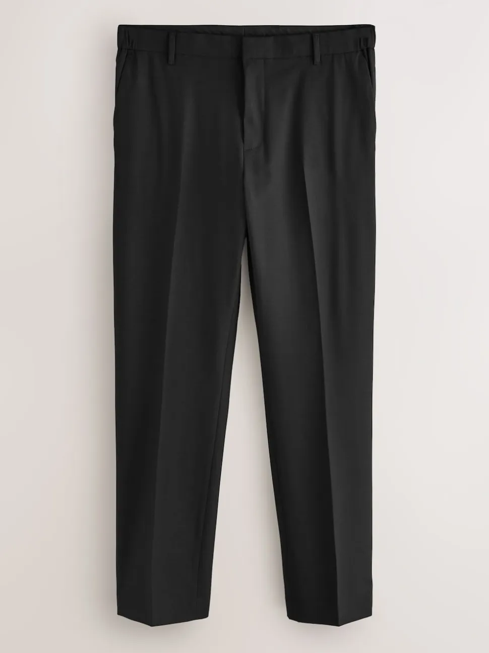 Black Slim Fit Motionflex Textured Tuxedo Trousers With Side Tape