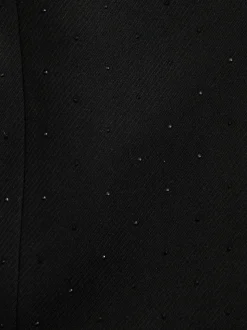 Black Slim Fit Sequin Tuxedo Suit Jacket