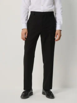 Black Slim Fit Sequin Tuxedo Suit Trousers