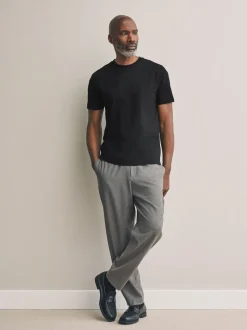 Black Slim Fit Signature SUPIMA® Cotton Crew Neck T-Shirt