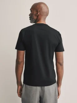 Black Slim Fit Signature SUPIMA® Cotton Crew Neck T-Shirt