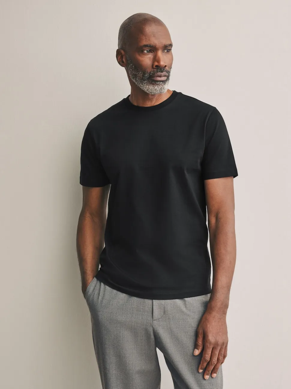 Black Slim Fit Signature SUPIMA® Cotton Crew Neck T-Shirt