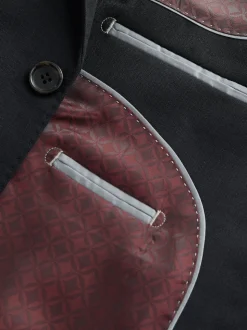 Black Slim Fit Signature Nova Fides 100% Italian Wool Suit Jacket