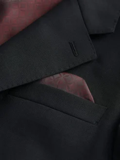 Black Slim Fit Signature Nova Fides 100% Italian Wool Suit Jacket