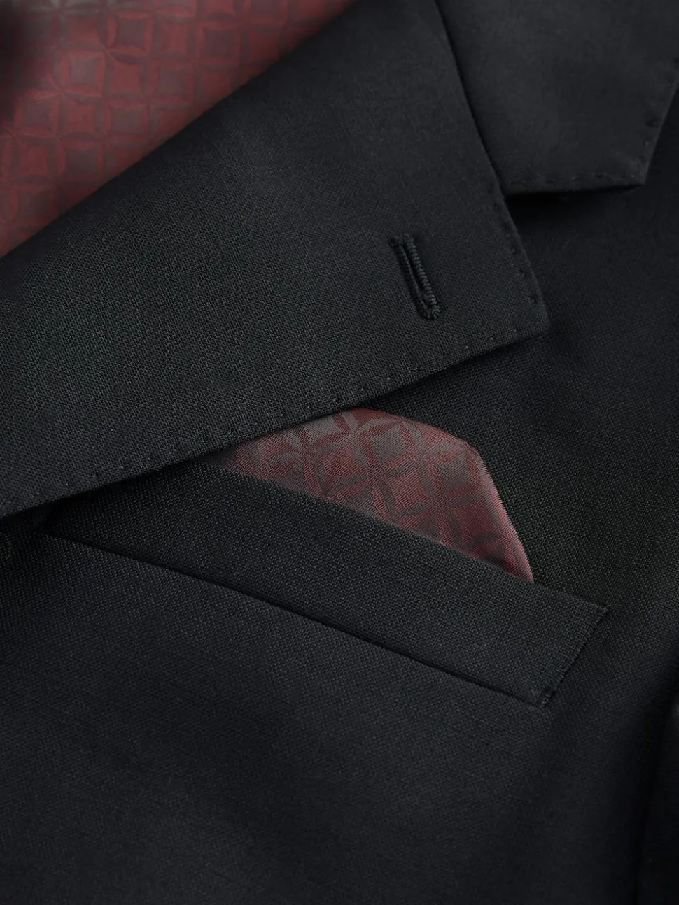 Black Slim Fit Signature Nova Fides 100% Italian Wool Suit Jacket
