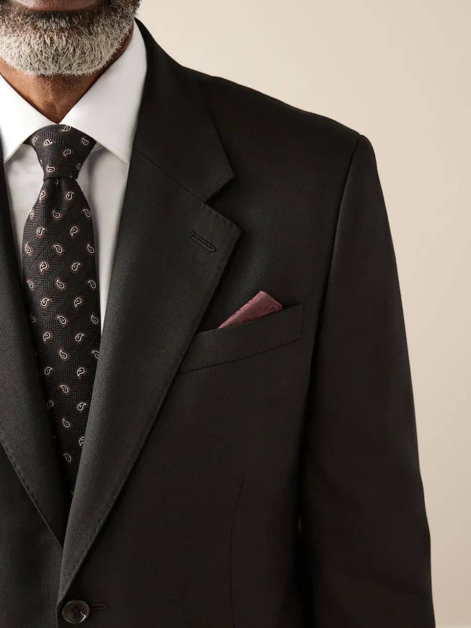 Black Slim Fit Signature Nova Fides 100% Italian Wool Suit Jacket