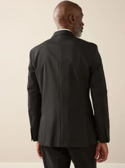 Black Slim Fit Signature Nova Fides 100% Italian Wool Suit Jacket
