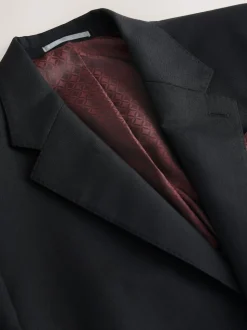 Black Slim Fit Signature Nova Fides 100% Italian Wool Suit Jacket