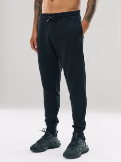 Black Slim Fit Slim Fit Brushback Heavyweight Joggers
