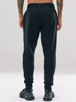 Black Slim Fit Slim Fit Brushback Heavyweight Joggers