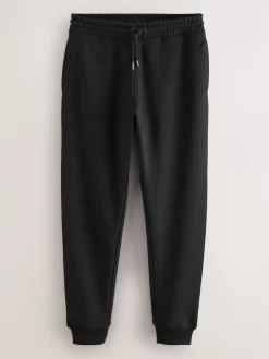 Black Slim Fit Slim Fit Brushback Heavyweight Joggers