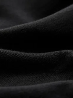 Black Slim Fit Slim Fit Brushback Heavyweight Joggers
