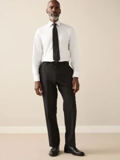 Black Slim Fit Slim Fit Signature Nova Fides 100% Italian Wool Suit Trousers