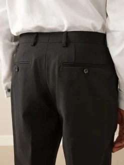 Black Slim Fit Slim Fit Signature Nova Fides 100% Italian Wool Suit Trousers