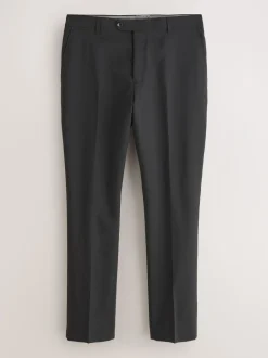 Black Slim Fit Slim Fit Signature Nova Fides 100% Italian Wool Suit Trousers