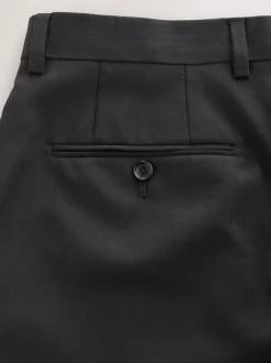 Black Slim Fit Slim Fit Signature Nova Fides 100% Italian Wool Suit Trousers
