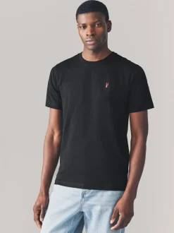 Black Slim Fit Stag T-Shirt