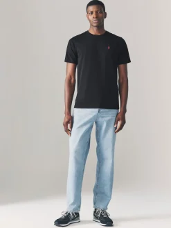 Black Slim Fit Stag T-Shirt