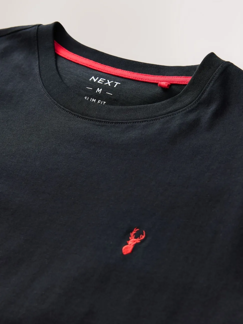 Black Slim Fit Stag T-Shirt