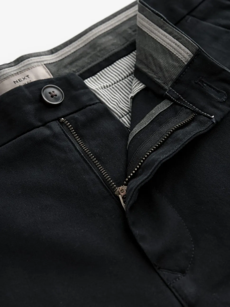 Black Slim Fit Stretch Chinos Trousers