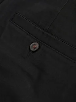 Black Slim Fit Stretch Chinos Shorts